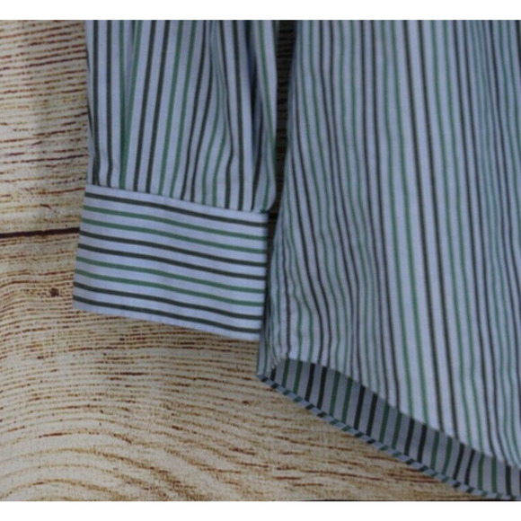 Claiborne Mens Sz Large 16.5 34/35 Button Down Up Long Sleeve Pinstripe Shirt - Picture 3 of 7